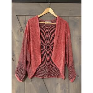 Leslie Wright Handwoven Lagenlook Open Cardigan One Size Dolman Curved Hem Artsy